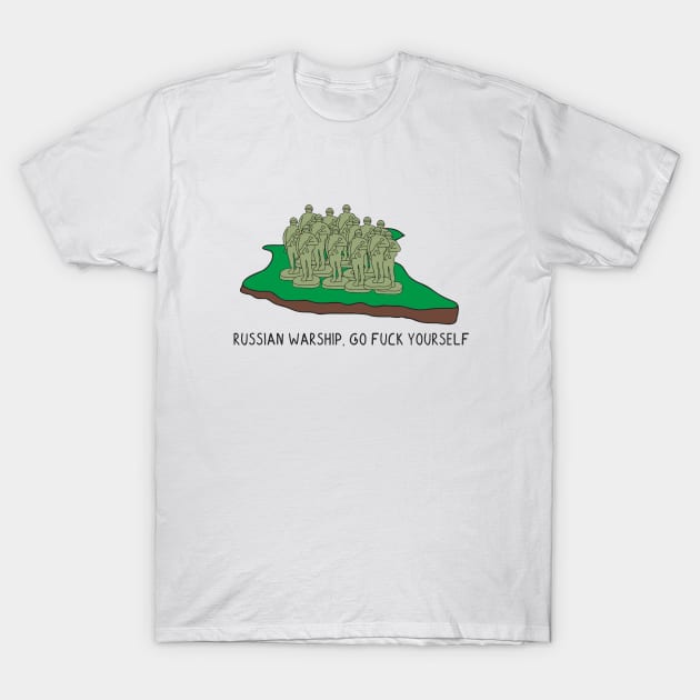 Russian warship, go fuck yourself T-Shirt by grekhov